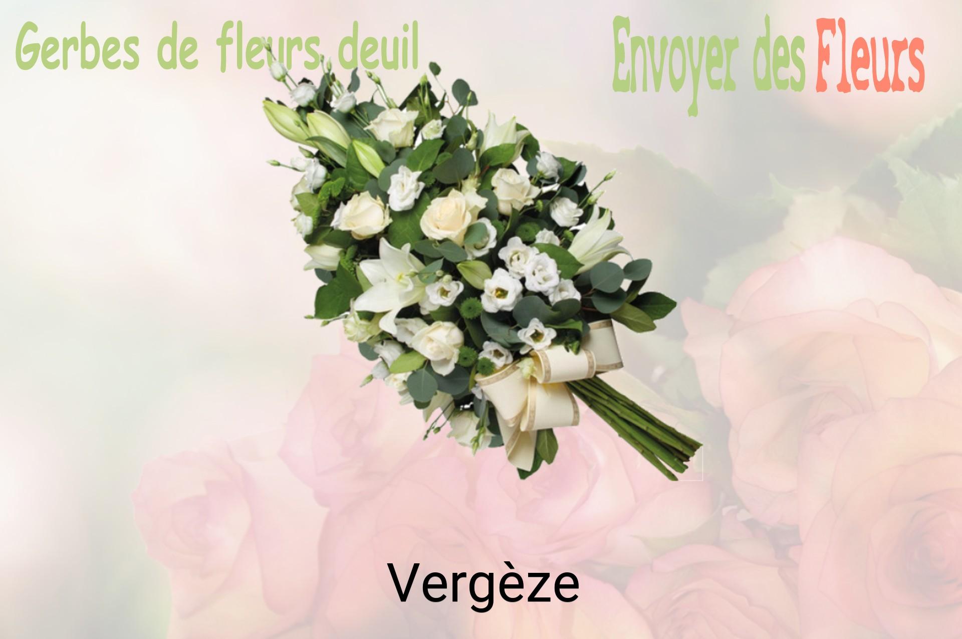 Gerbe de fleurs de deuil livrée à Vergèze